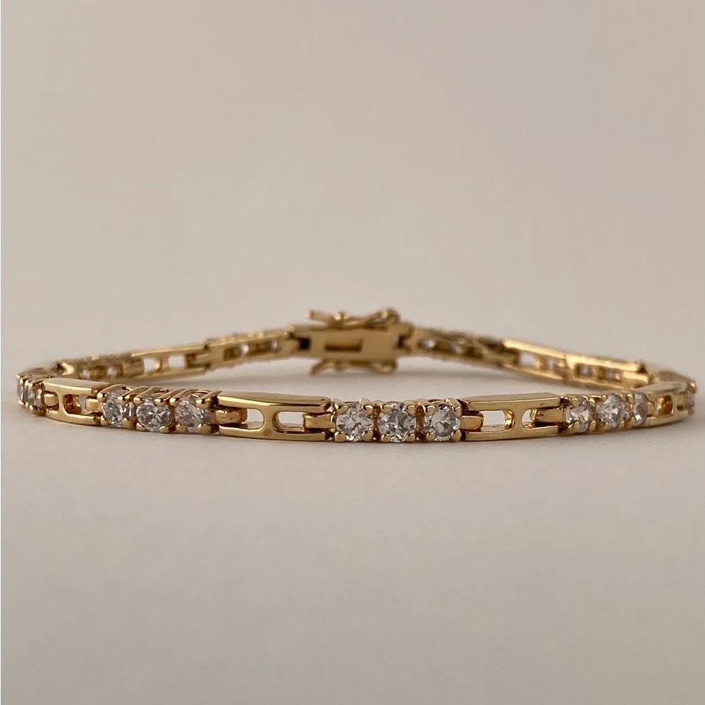 24K Gold Tennis Bracelet